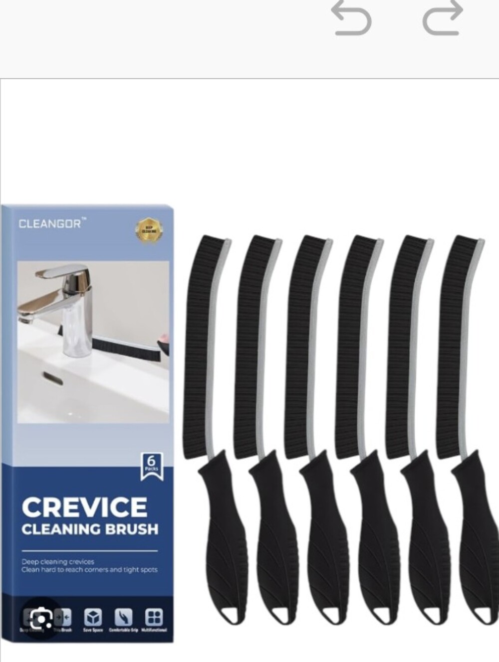 Crevice Cleaning Brushes Set Of 6
